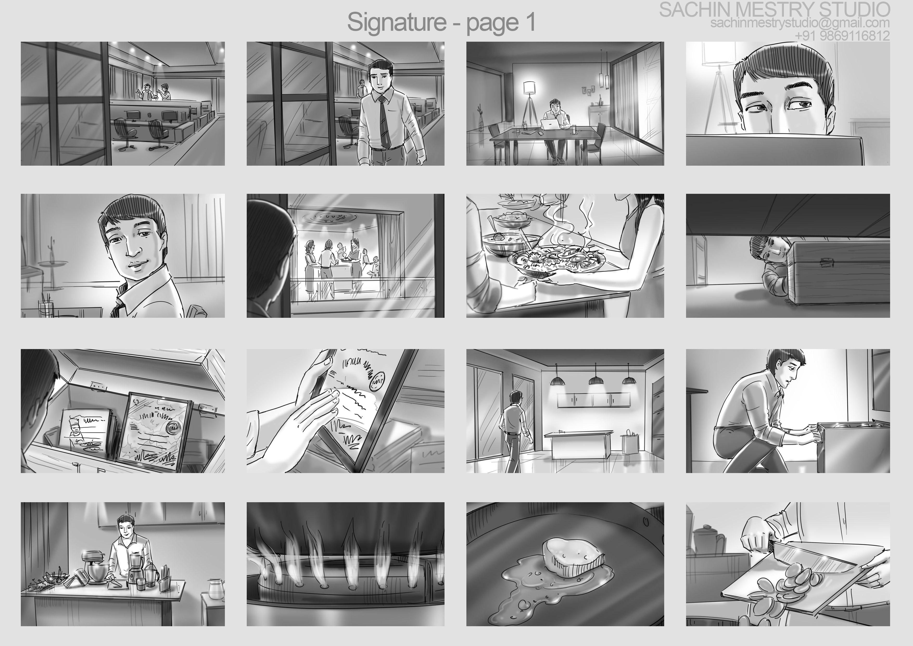 Storyboard for: Signature-Chef (Page-1)